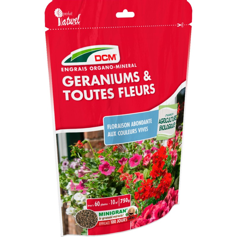 Engrais organique pour GÃ©raniums & toutes Fleurs DCM