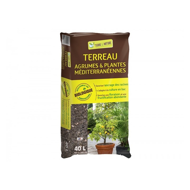 Terreau agrumes & plantes mÃ©diterranÃ©ennes - sac de 40L